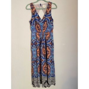 Anthropologie Maeve silk maxi dress